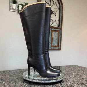 Nine West Black leather Heeled Boots NEW 11